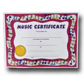 Music Award Stock Certificate